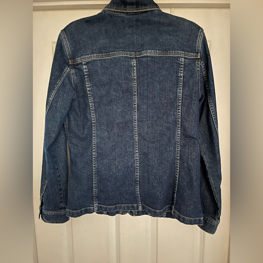 Jones New York Stretch Denim Jacket – Tailored Fit / Classic Wash - Picture 2 of 3